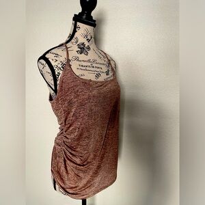 Express marled metallic shine tank top